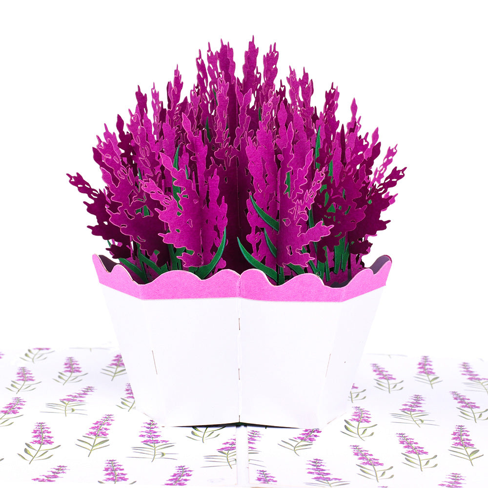 Lavender Vase Pop-Up Card