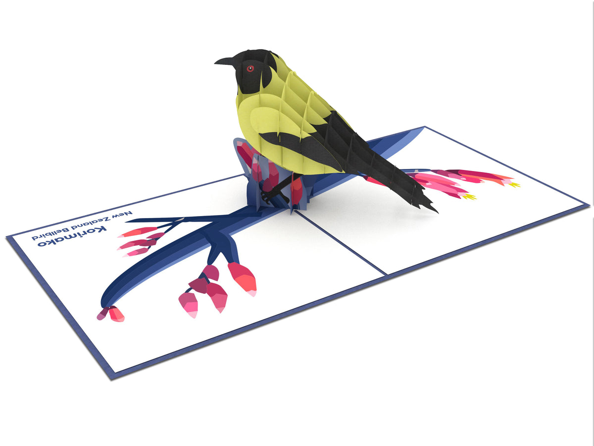 New Zealand Bellbird Pop-Up Card
