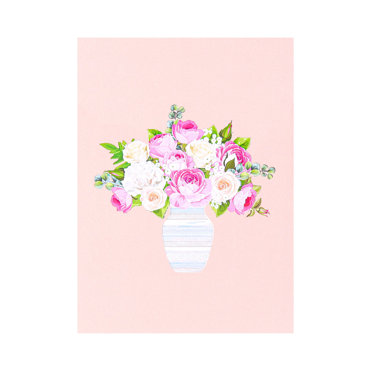 Rose Bouquet Pop-Up Card