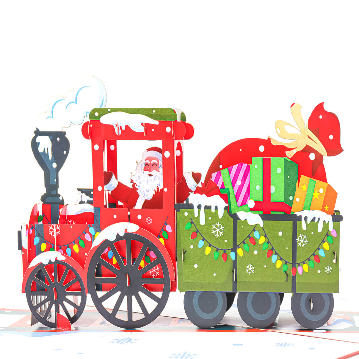 Santa Train Pop-Up Card