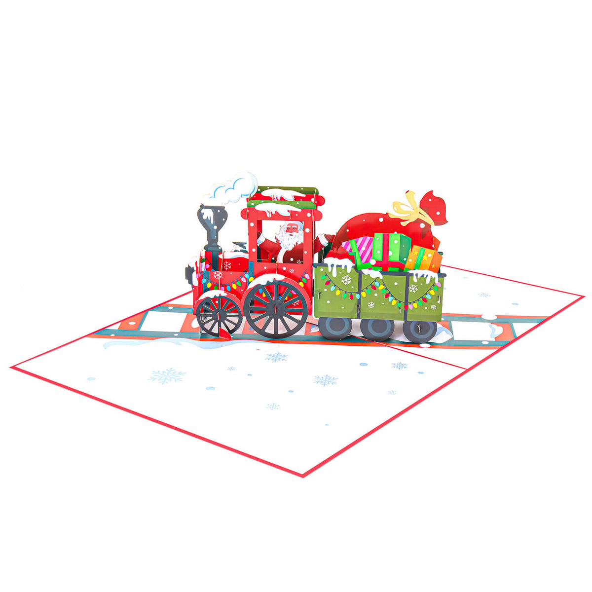 Santa Train Pop-Up Card