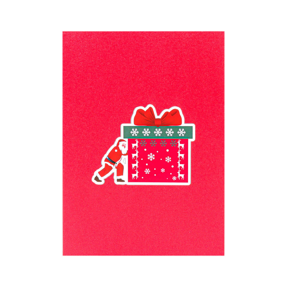 Santa with Gift Box Pop-Up Card