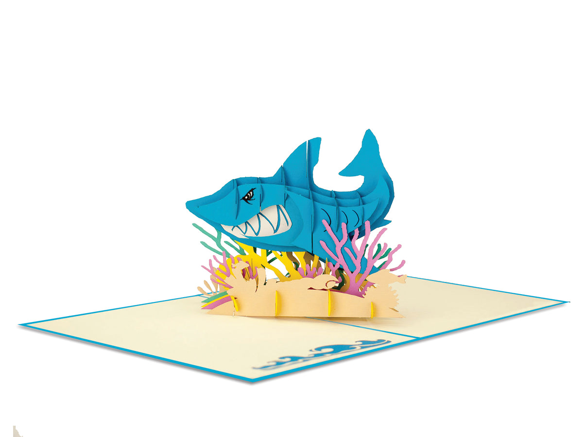 Shark Between The Corals Pop-Up Card