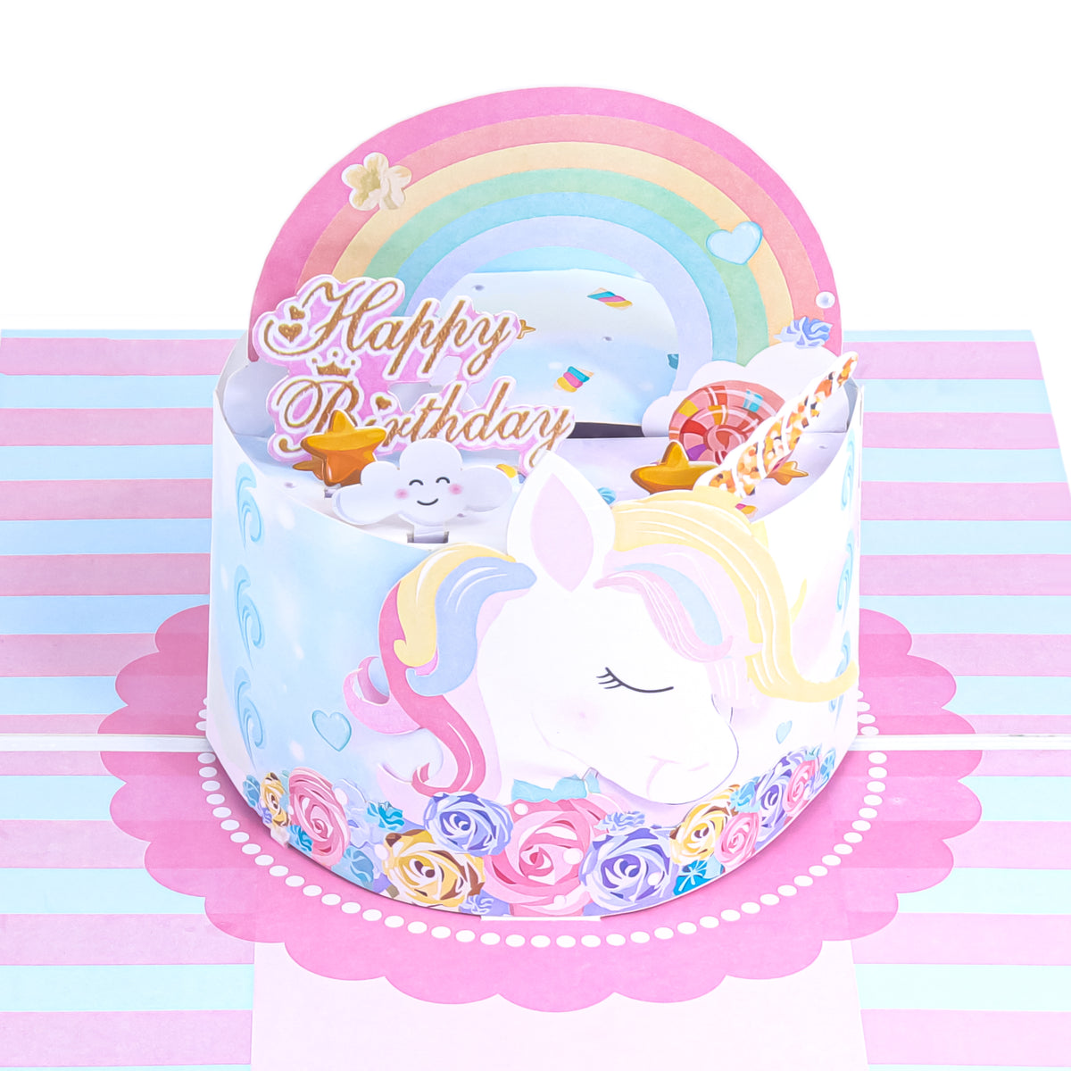 Unicorn Birthday Cake Pop-Up Card