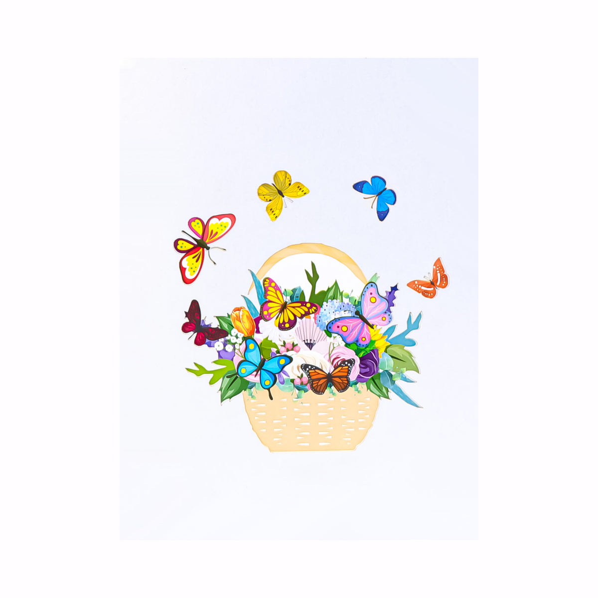 Wildflower Butterflies Pop-Up Card