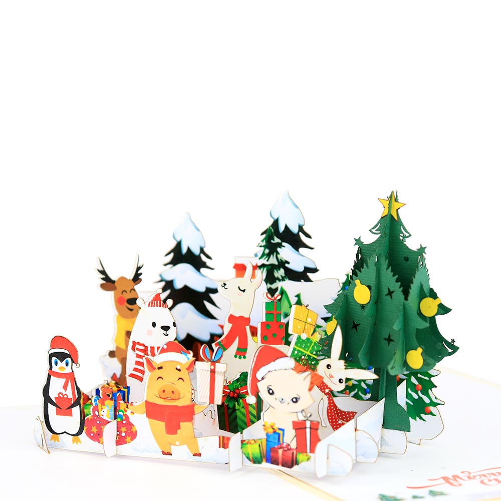 Arctic Christmas Animals Pop-Up Card