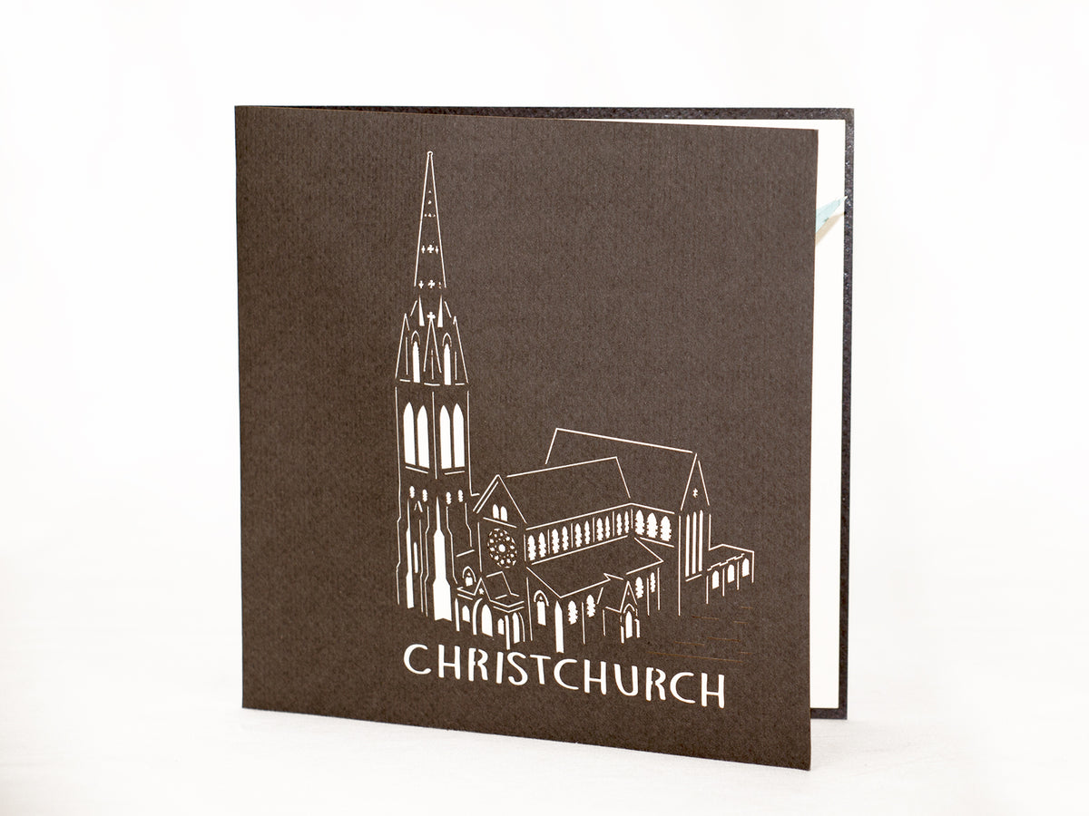 New Zealand Christchurch Cathedral 3D Creative Pop Up Card - outside