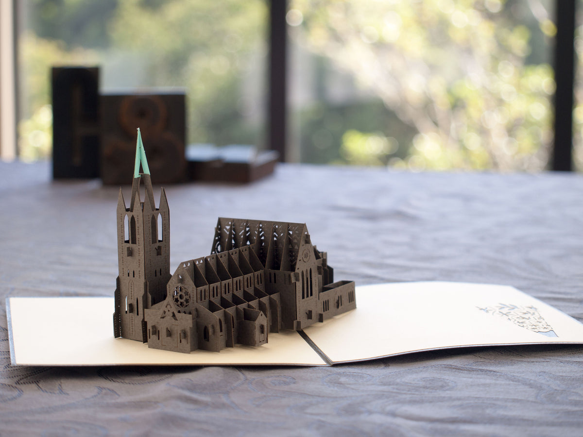 New Zealand Christchurch Cathedral 3D Creative Pop Up Card - alternate view
