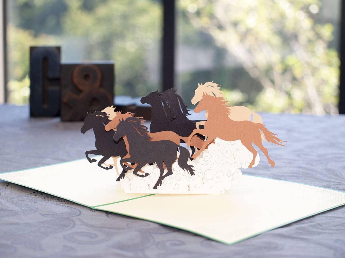 konkurrence slap af Havbrasme Wild Horse 3D Creative Pop Up Card - Creative Popcards