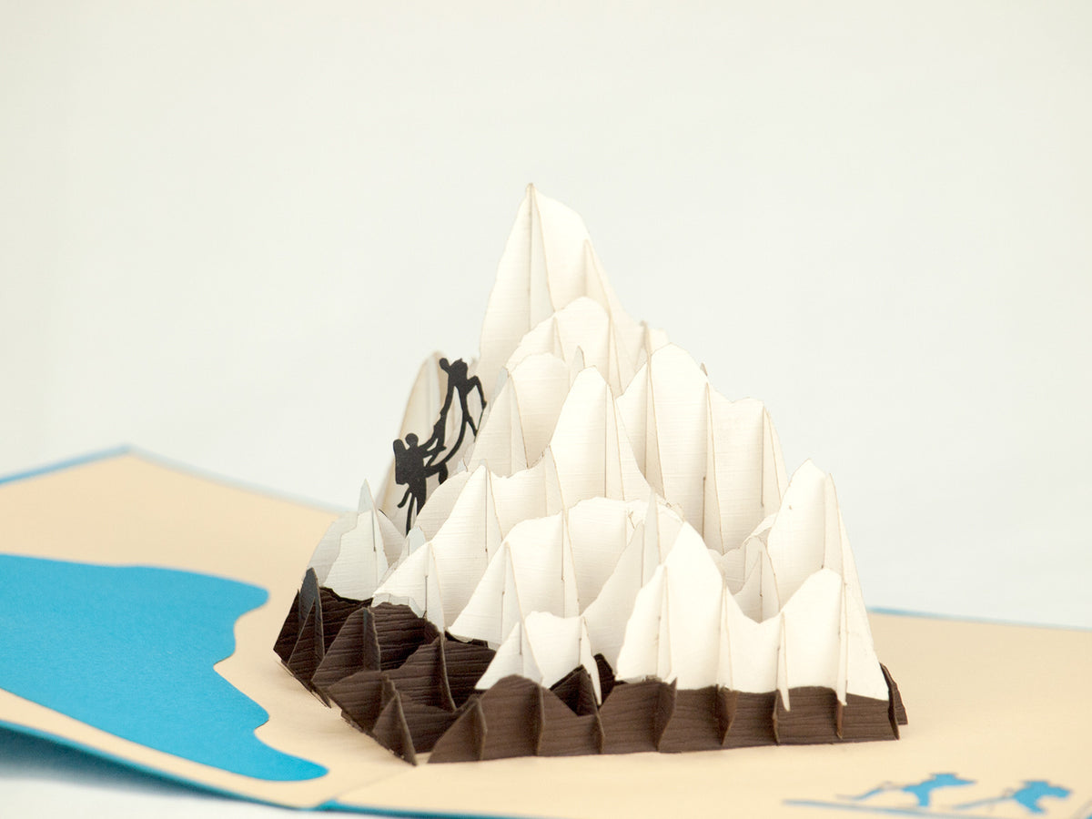 Mount Cook New Zealand 3D Creative Pop Up Card - close up