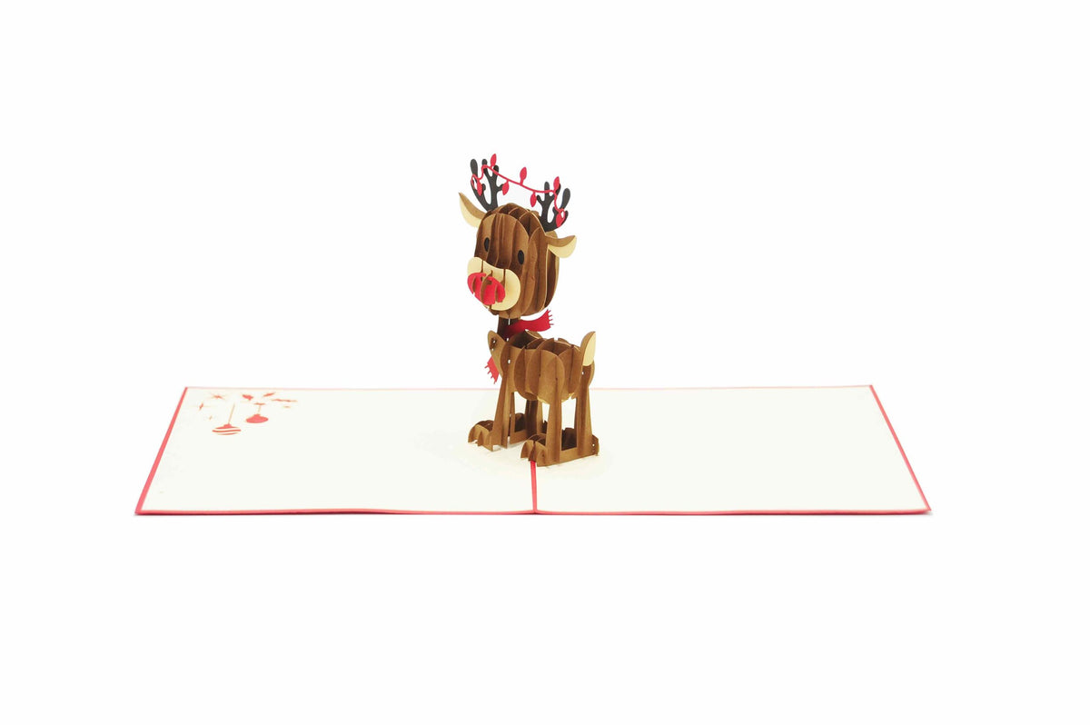 Baby Reindeer Pop-Up Card