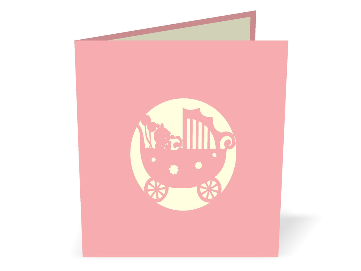 Congrats on Your Baby Girl Pop-Up Card